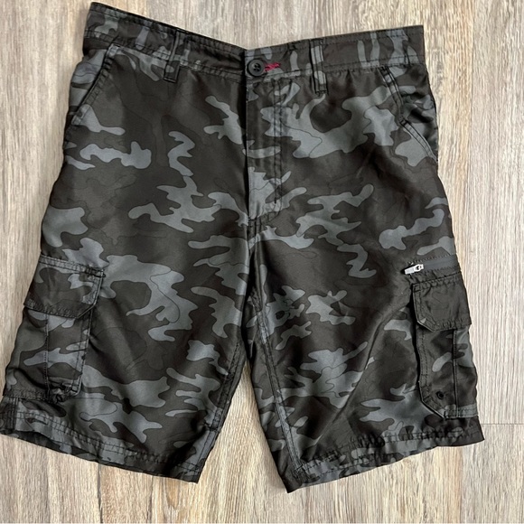 Burnside Board Shorts with Grey and Black Camo Print - Picture 11 of 11